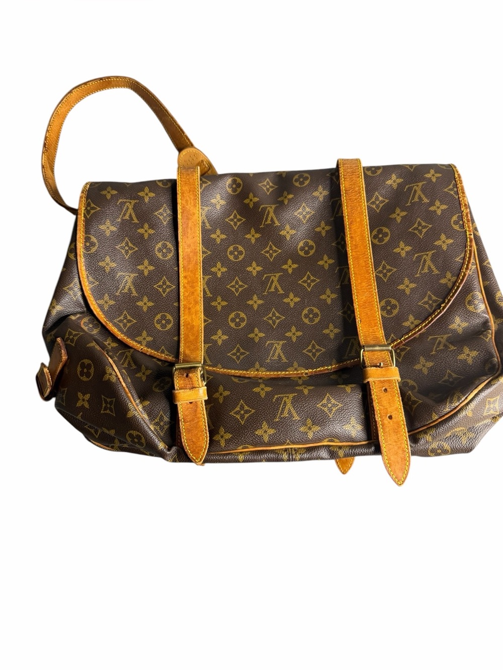 Louis Vuitton Saumur 43 Monogram Shoulder Bag Authentic